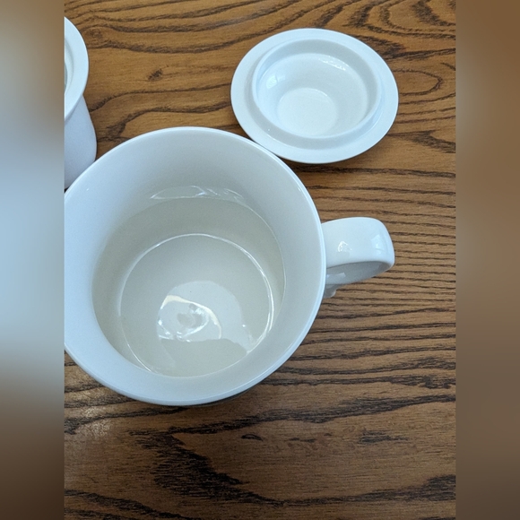 - Asiatica tea mug, cup with infuser and lid. Lotus flower.  Asian writing… - Picture 6 of 8